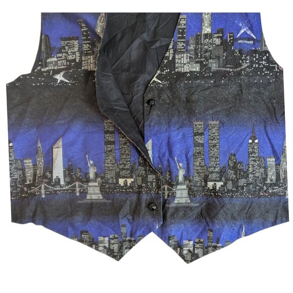 NYC Los Angeles Skylines Mens Vest Twin Towers XL - Picture 4 of 4